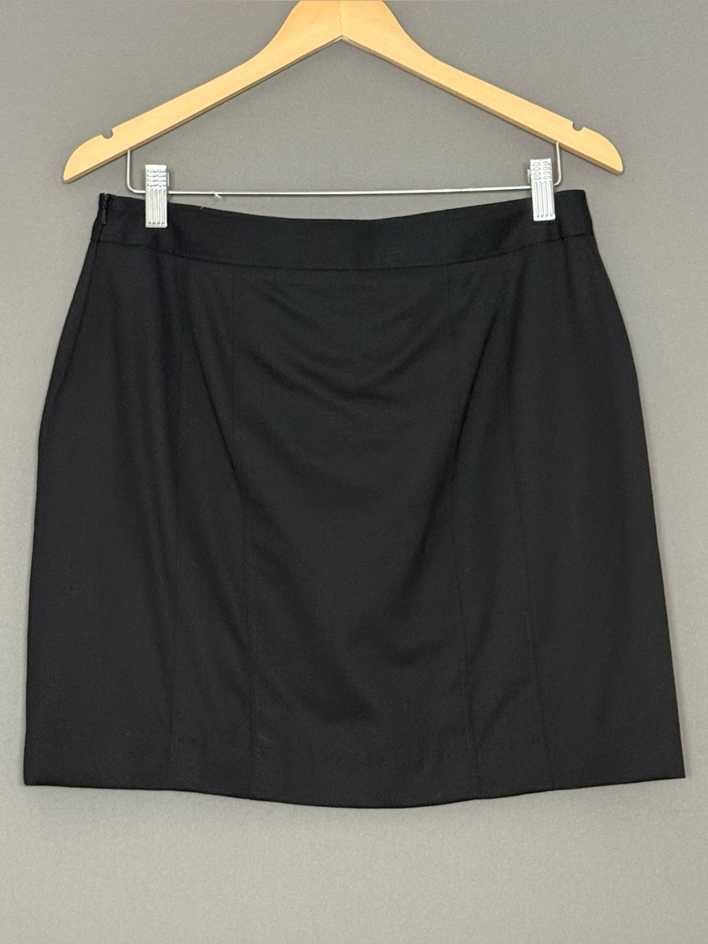 Brooks Brothers 346 Petite Wool Blend Black Pencil Mini Skirt 10 Office NEW
